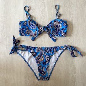 SHEIN - Blue, Paisley patterned bathing suit - Women’s Medium